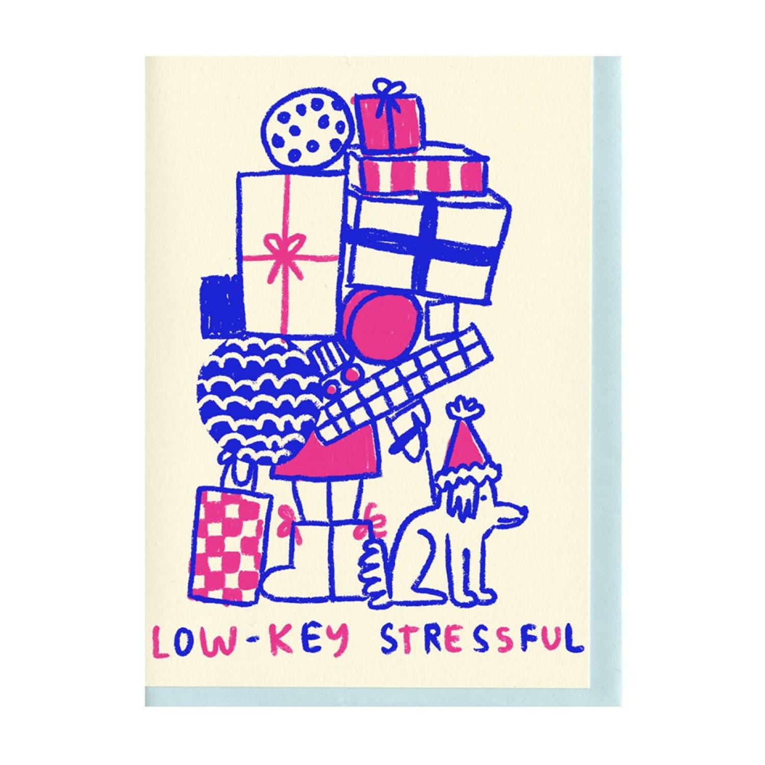 Low-key Stressful Holiday Card Blank Card, Cards, Christmas,