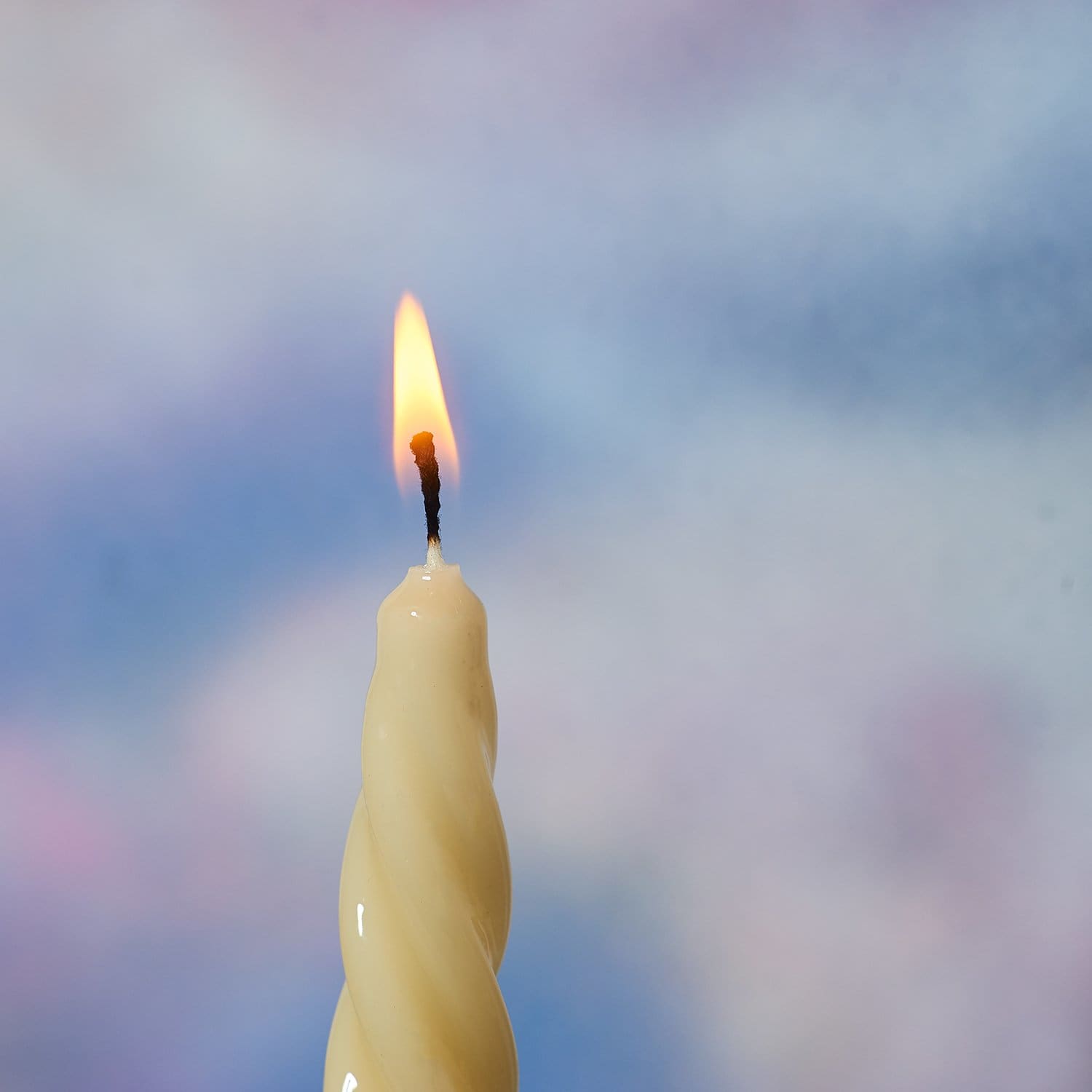 Twisted Candle Ivory Torciglione D47r Candle - Taper -