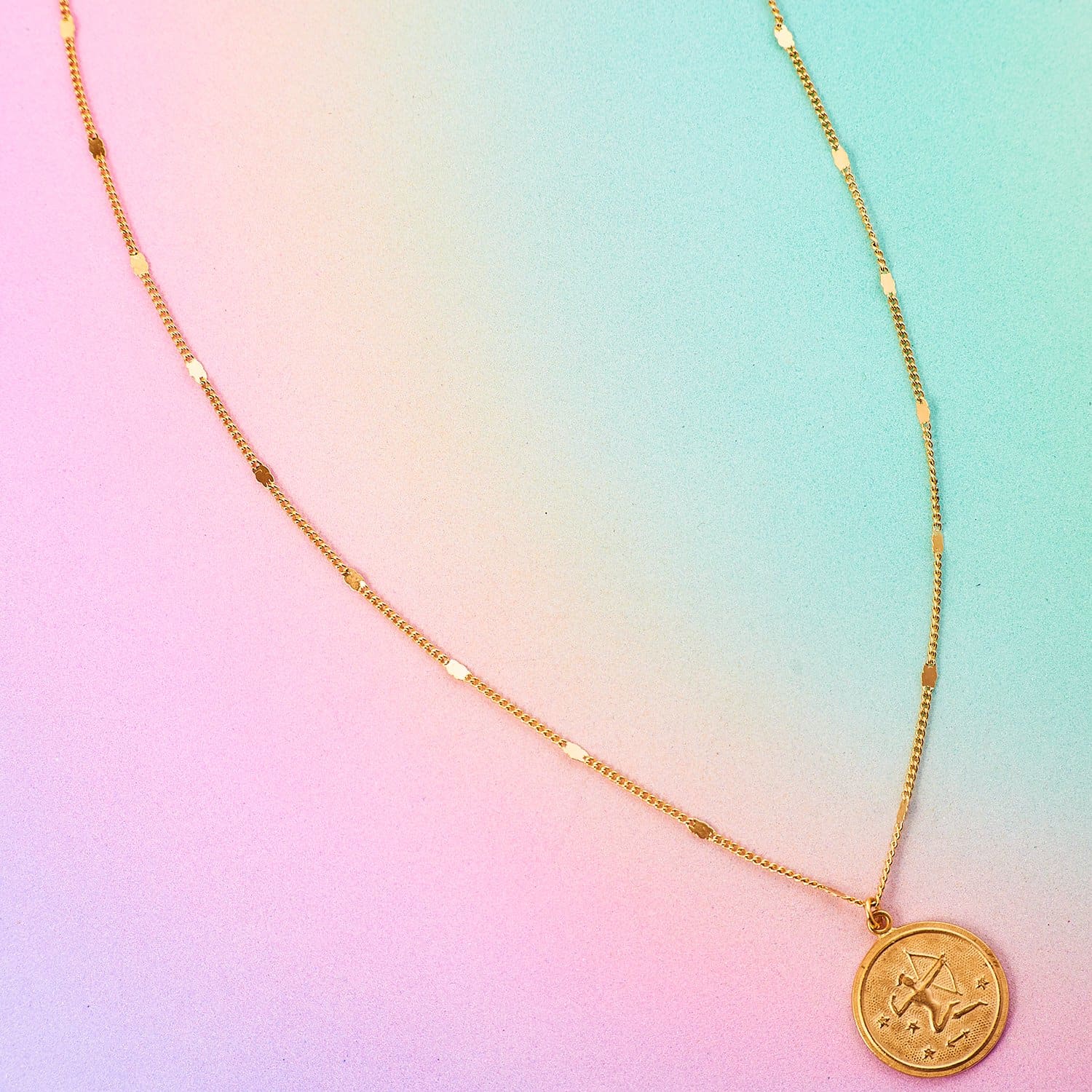 Zodiac Medallion Necklace Aquarius - Aries - Astrology
