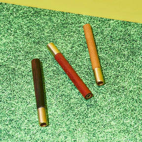 Wooden one Hitter - Assorted Colors Pipe | Wood & Brass