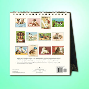 2024 Monthly Desk Calendar - Vintage Dogs 0823 - Calendar24