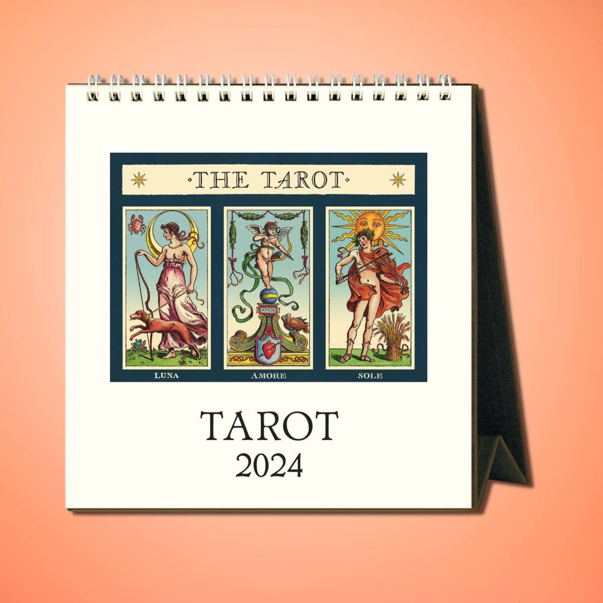 2024 Monthly Desk Calendar - Vintage Italian Tarot 0823 -