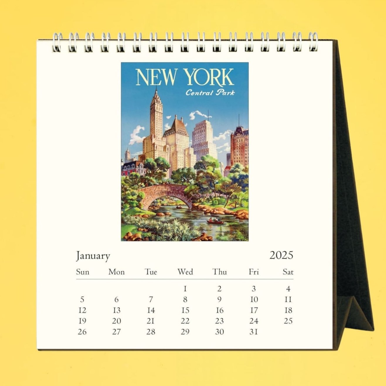 2025 Monthly Desk Calendar - Vintage NYC | New Years Gift 2025-monthly-desk-calendar-vintage-nyc-new-years-gift
