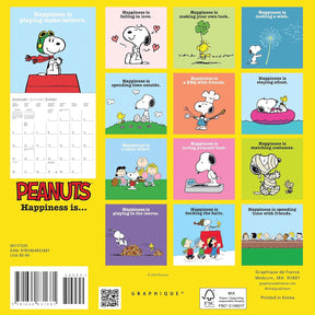 2025 Mini Calendar - Peanuts Snoopy Happiness Is...