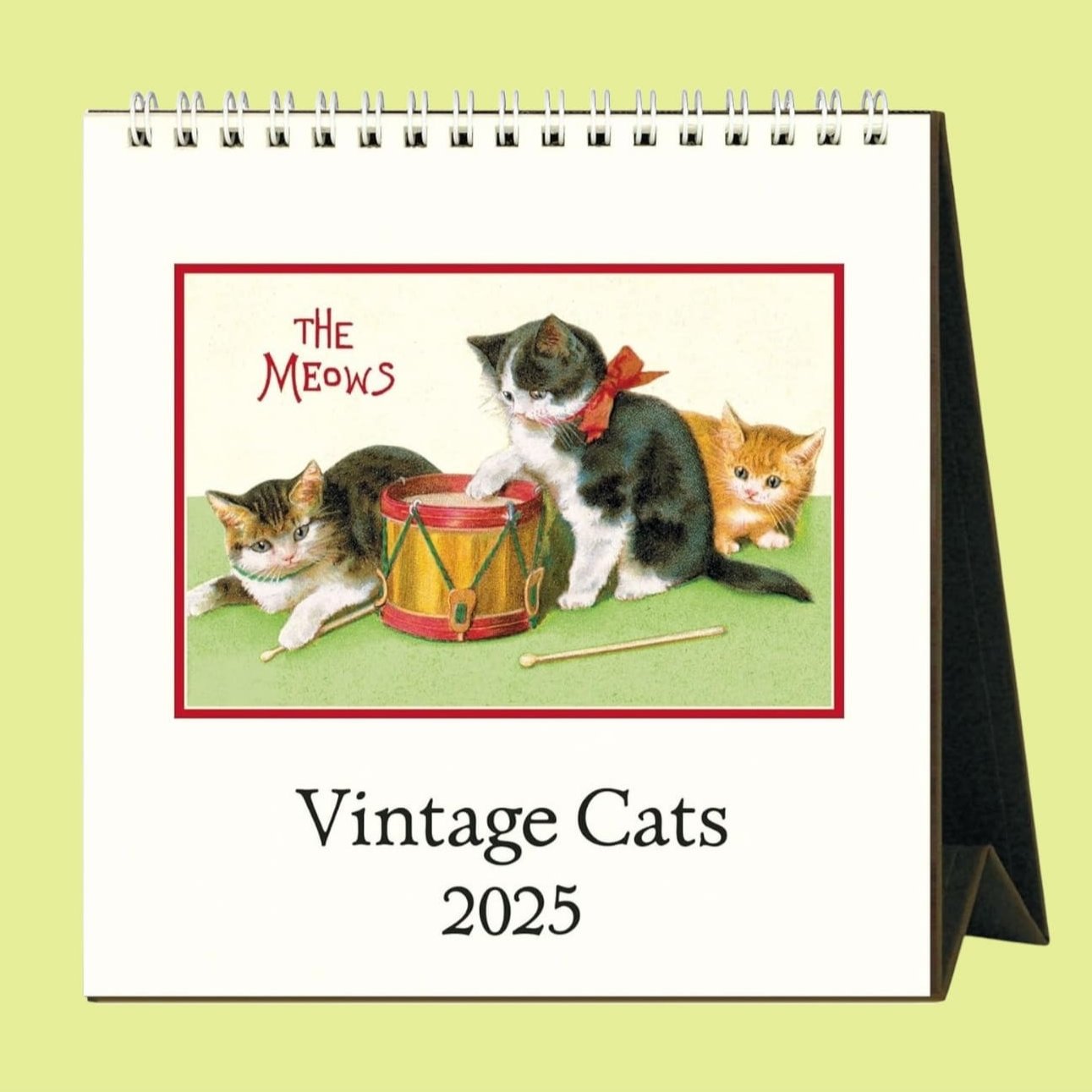 2025 Monthly Desk Calendar - Vintage Cats Calendar