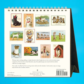 2025 Monthly Desk Calendar - Vintage Dogs Calendar