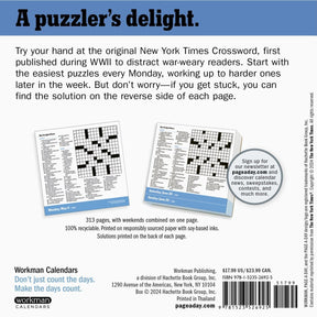 2025 Page a Day Desk Calendar - New York Times Crossword