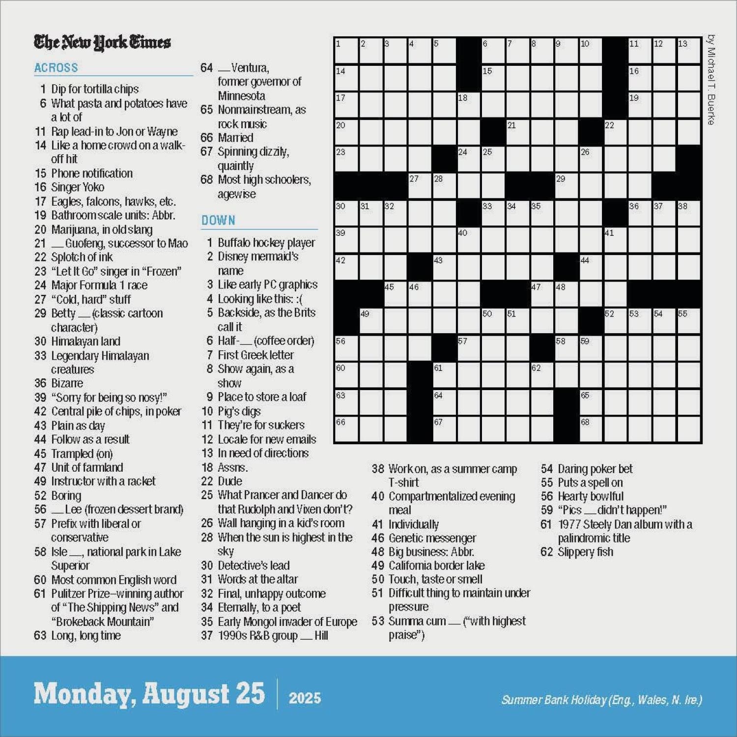 2025 Page a Day Desk Calendar - New York Times Crossword