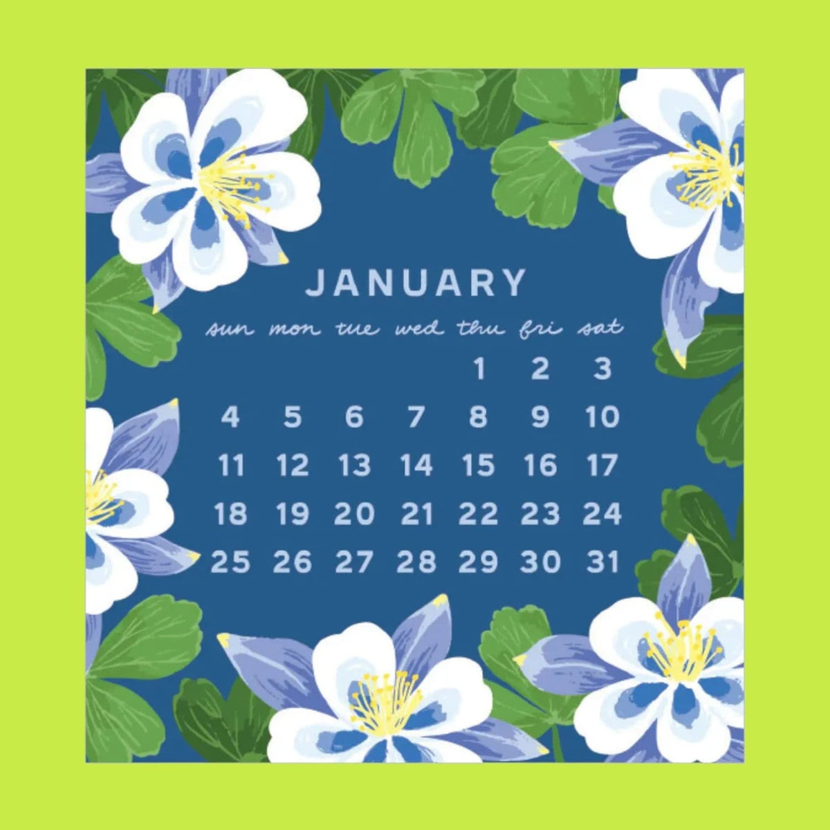 2026 Blossom Mini Calendar Calendar - Calendar26 - Cute