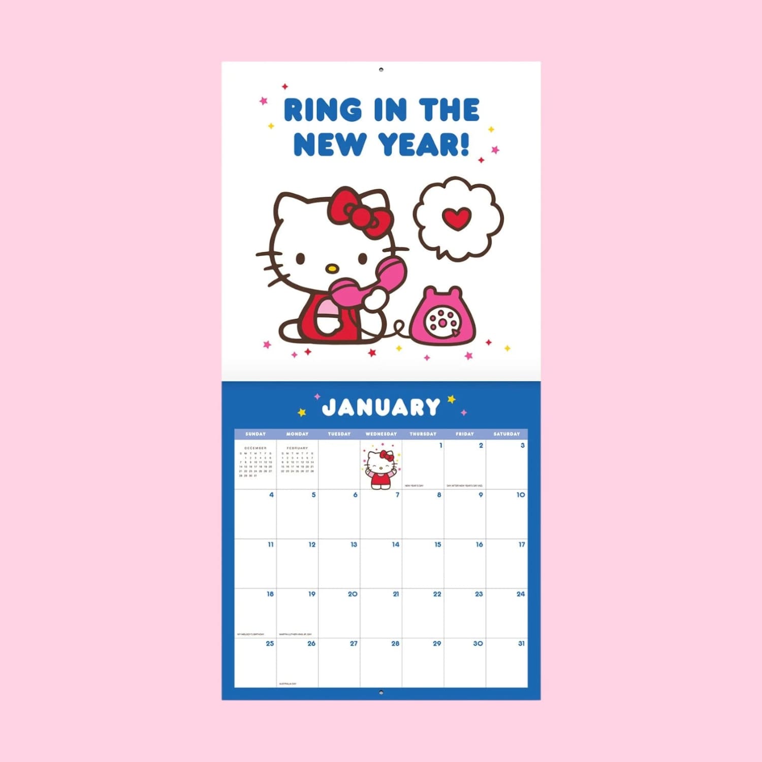 2026 Hello Kitty Playful Pink Calendar Calendar Calendar26