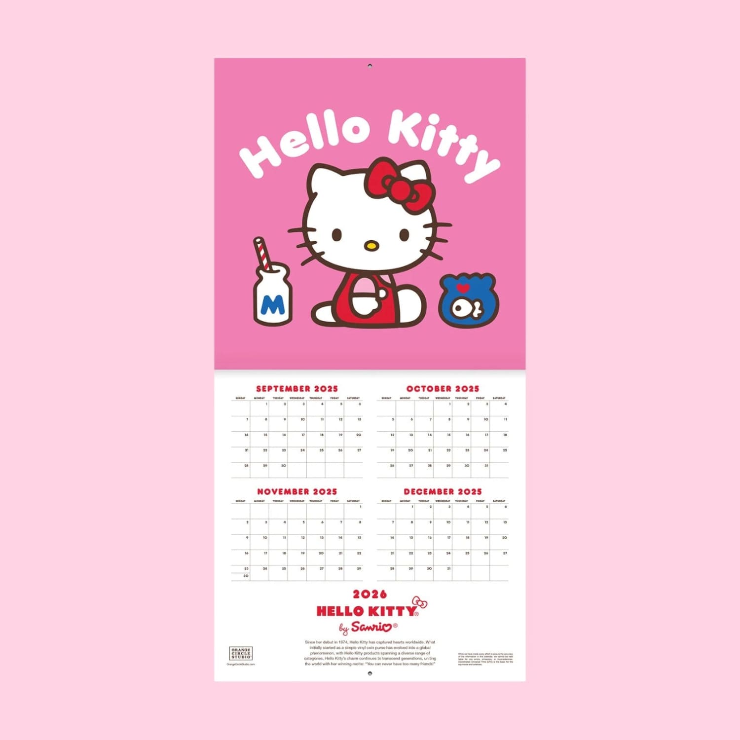 2026 Hello Kitty Playful Pink Calendar Calendar Calendar26