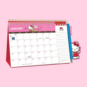 2026 Hello Kitty Playful Pink Standing Desk Calendar