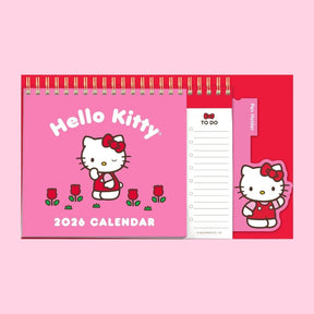 2026 Hello Kitty Playful Pink Standing Desk Calendar