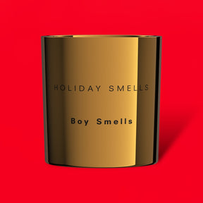 Boy Smells Holiday Candle