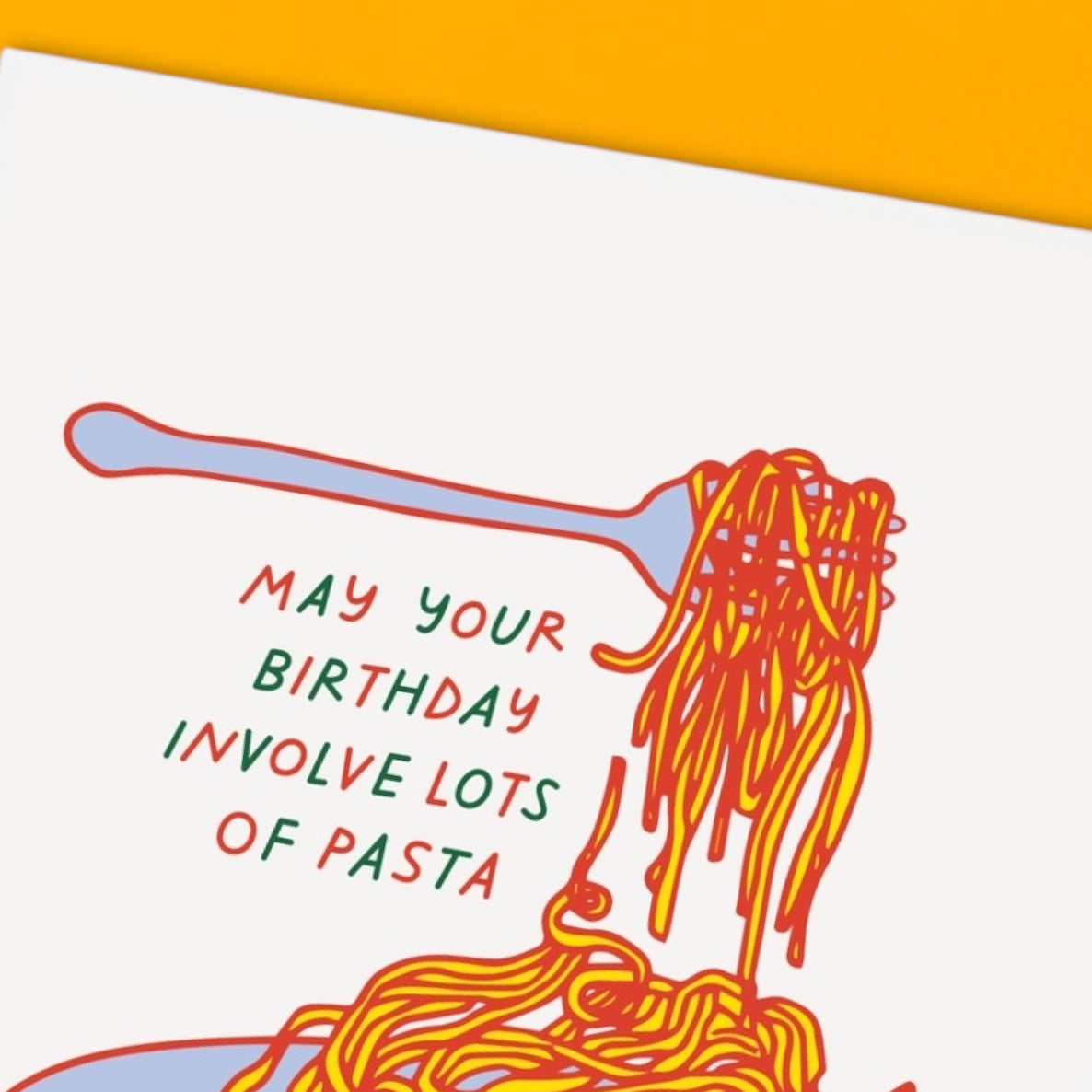 Pasta Happy Birthday Greeting Card