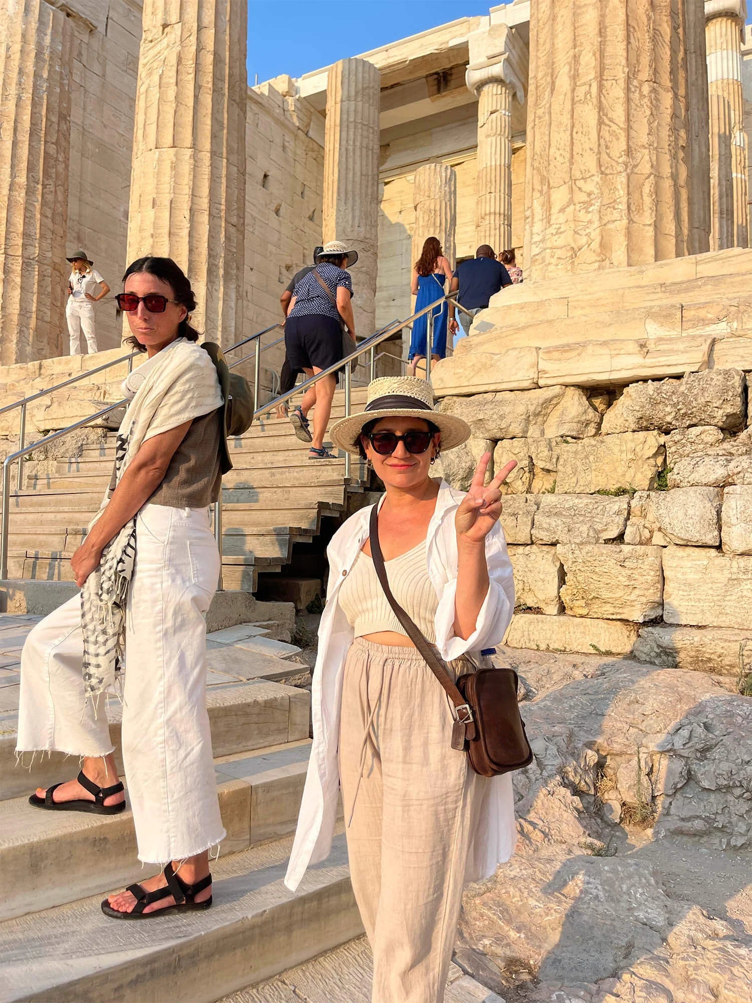 Emma Kadar-Penner and Mary Meyer of Friends NYC in Greece 2023