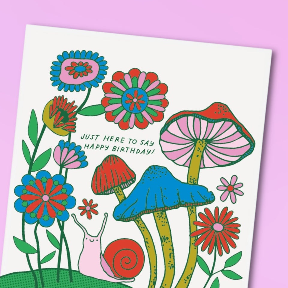 Snail Happy Birthday Greeting Card