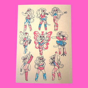 Hand Silkscreen Postcard - Chappell Cat