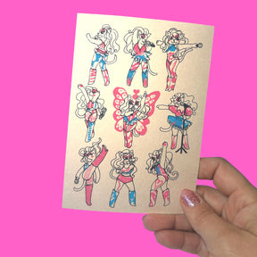 Hand Silkscreen Postcard - Chappell Cat