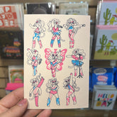 Hand Silkscreen Postcard - Chappell Cat