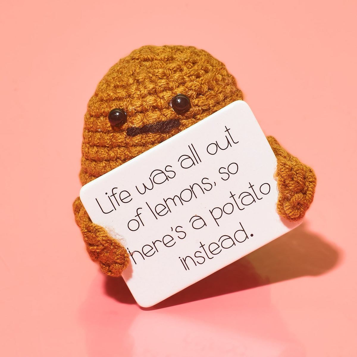 Positive Potato Crochet Toy Cute Gift - Encouragement - Fake
