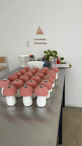 mushroom vase ceramics