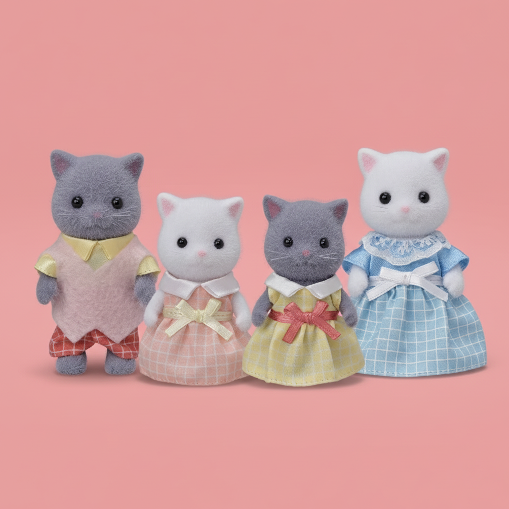 Calico Critters Persian Cat Family