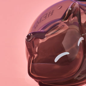 Alley Cats Hand Pipe | Cute Translucent Grey Cat Glass