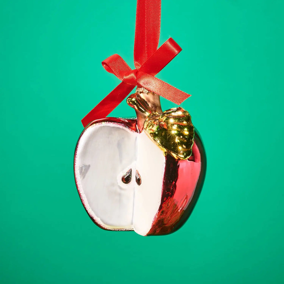 Apple Core Ornament Glass | Friends Nyc Brooklyn Ny