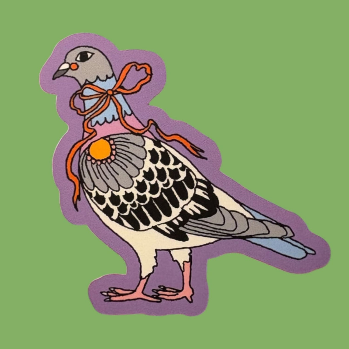 Ash and Chess Sticker Silly Pigeon A2 - Decorative Sticker