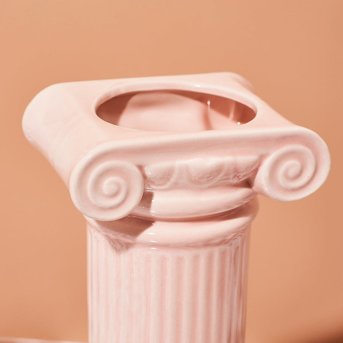 Athena Greek Column Vase - Pink Ceramic - Doiy - Dopamine - 