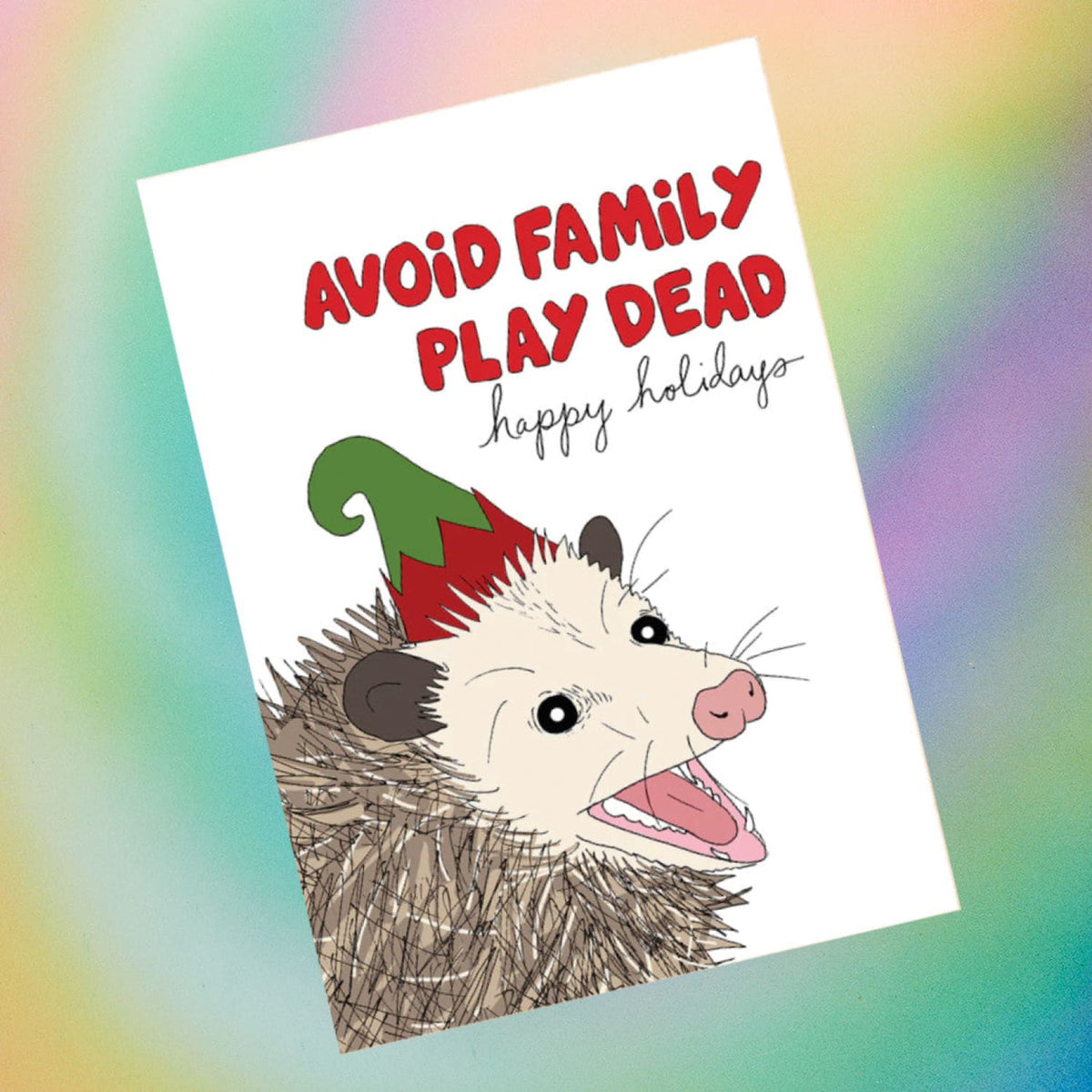Avoid Family Holiday Card Animal Novelty - Card - Christmas 