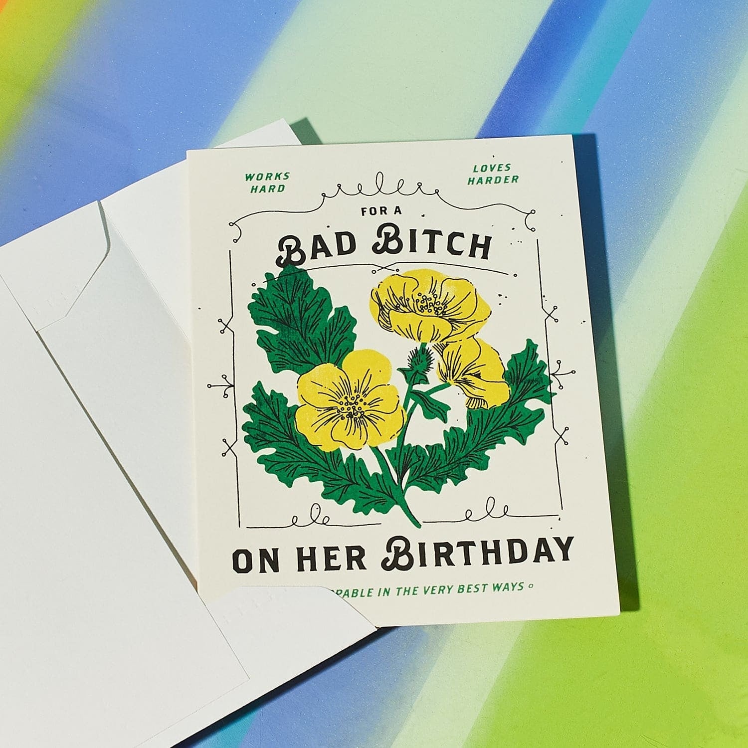 Bad Bitch Greeting Card Galentines - Illustrated - Red Cap