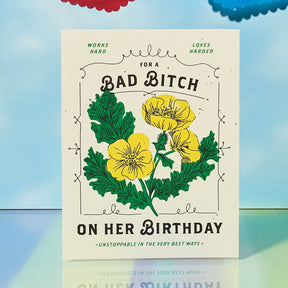 Bad Bitch Greeting Card Galentines - Illustrated - Red Cap