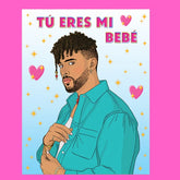Bad Bunny Tu Eres Mi Bebe Valentine’s Day Card the Found