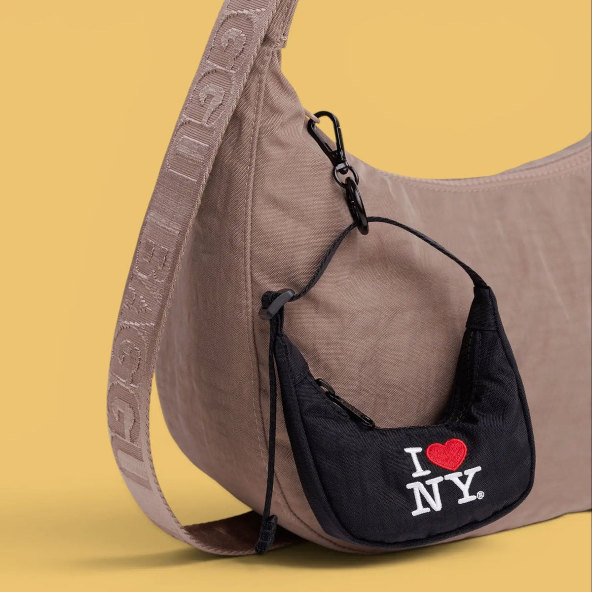 Baggu Crescent Bag Charm - i Love Ny | Friends Nyc Brooklyn