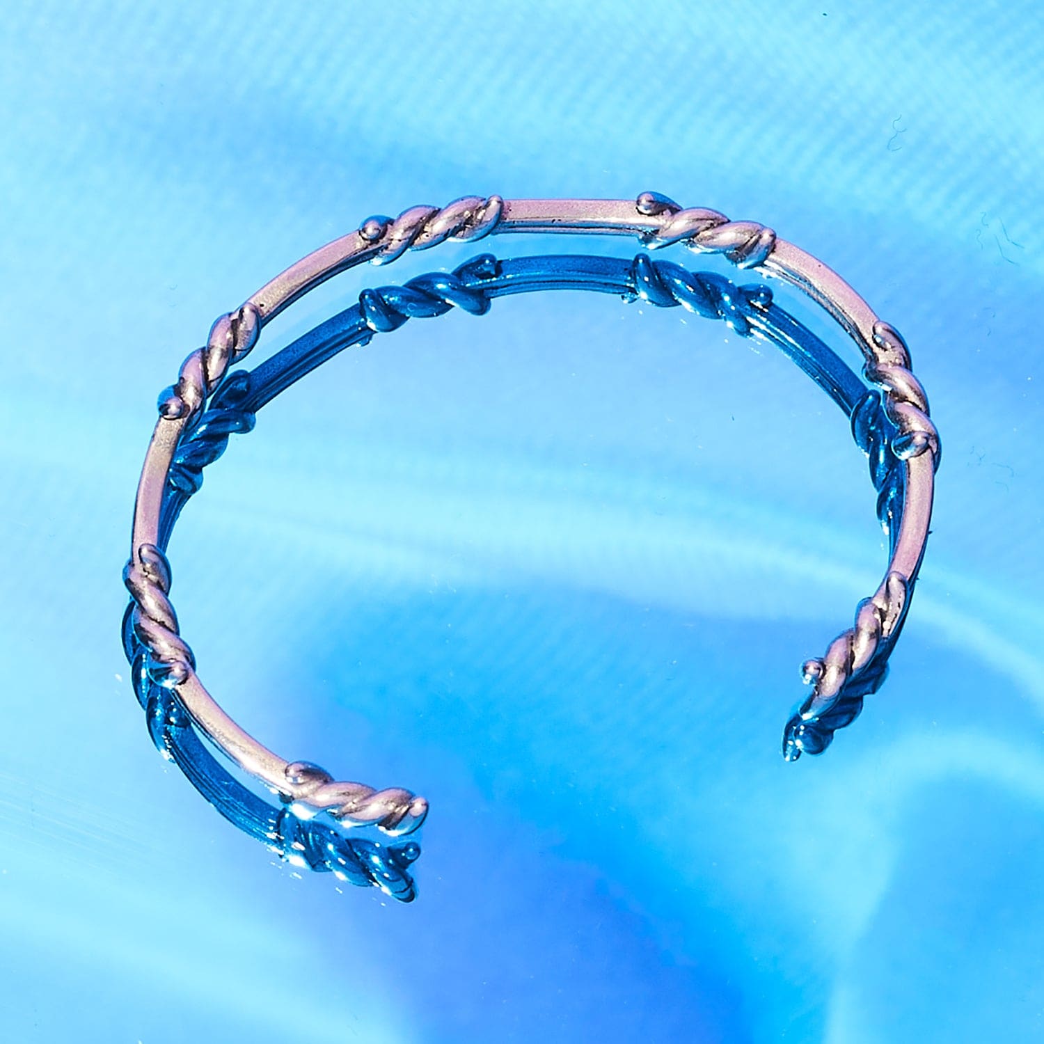 Barbed Wire Bangle Stainless Steel Web0124 - Webq124 -