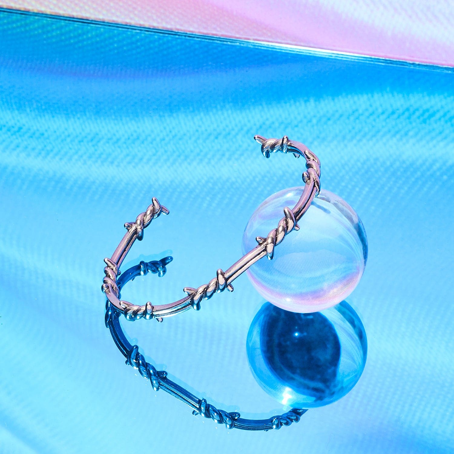 Barbed Wire Bangle Stainless Steel Web0124 - Webq124 -