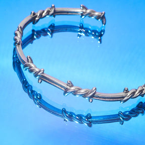 Barbed Wire Bangle Stainless Steel Web0124 - Webq124 -