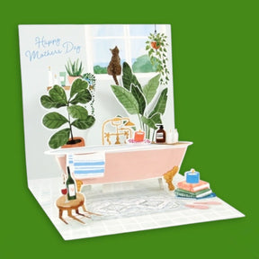 Bathtub Mother’s Day Pop Up Greeting Card Blank - Greeting