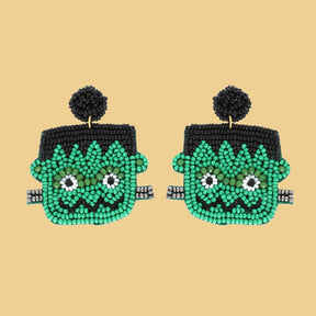 Beaded Frankenstein Earrings Accessories - Cute Earring -