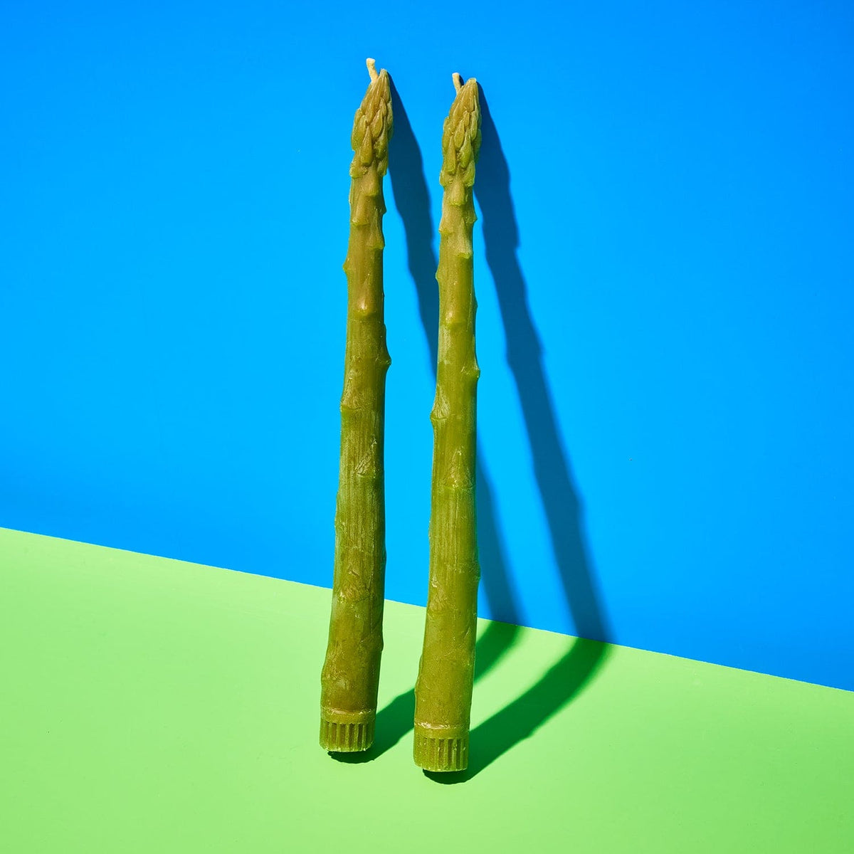 Beeswax Asparagus Taper Candles Set of 2 Candle - Taper