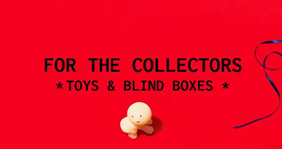 Small beige toy figure with a round head and simple features against a red backdrop.