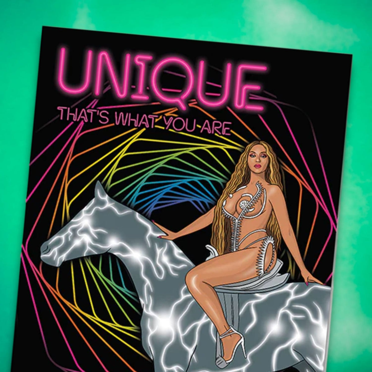 Beyonce Unique Greeting Card - Latino Owned Lgbtq Made