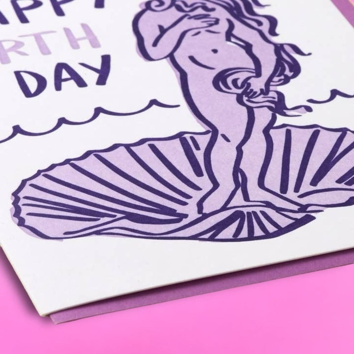 Birth Of Venus Birthday Card A2 - Blank - Greeting Card