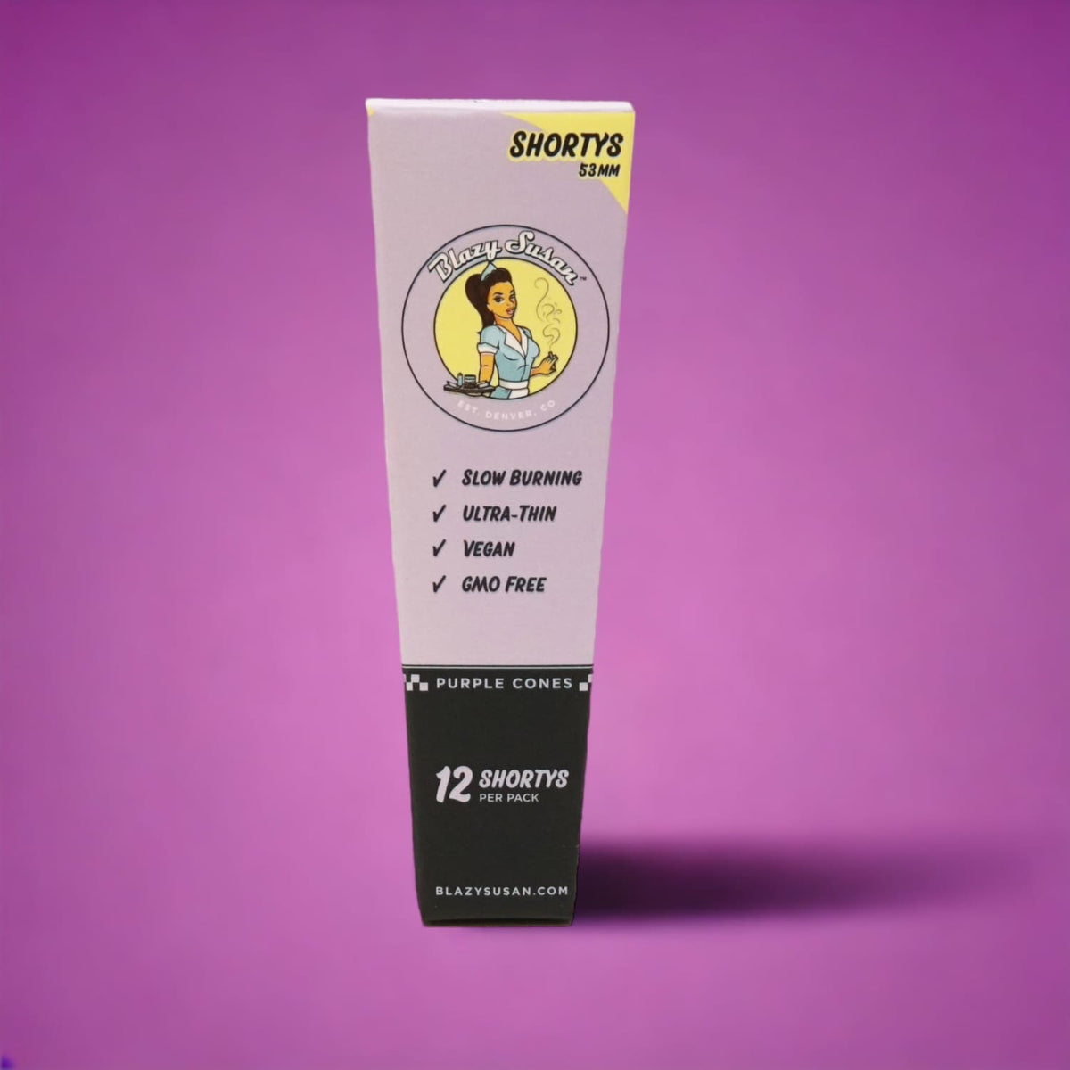Blazy Susan Shortys Prerolled Cones Purple 0623 - Q223