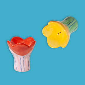 Bloom Salt and Pepper Shakers Ceramic - Doiy - Fake Food