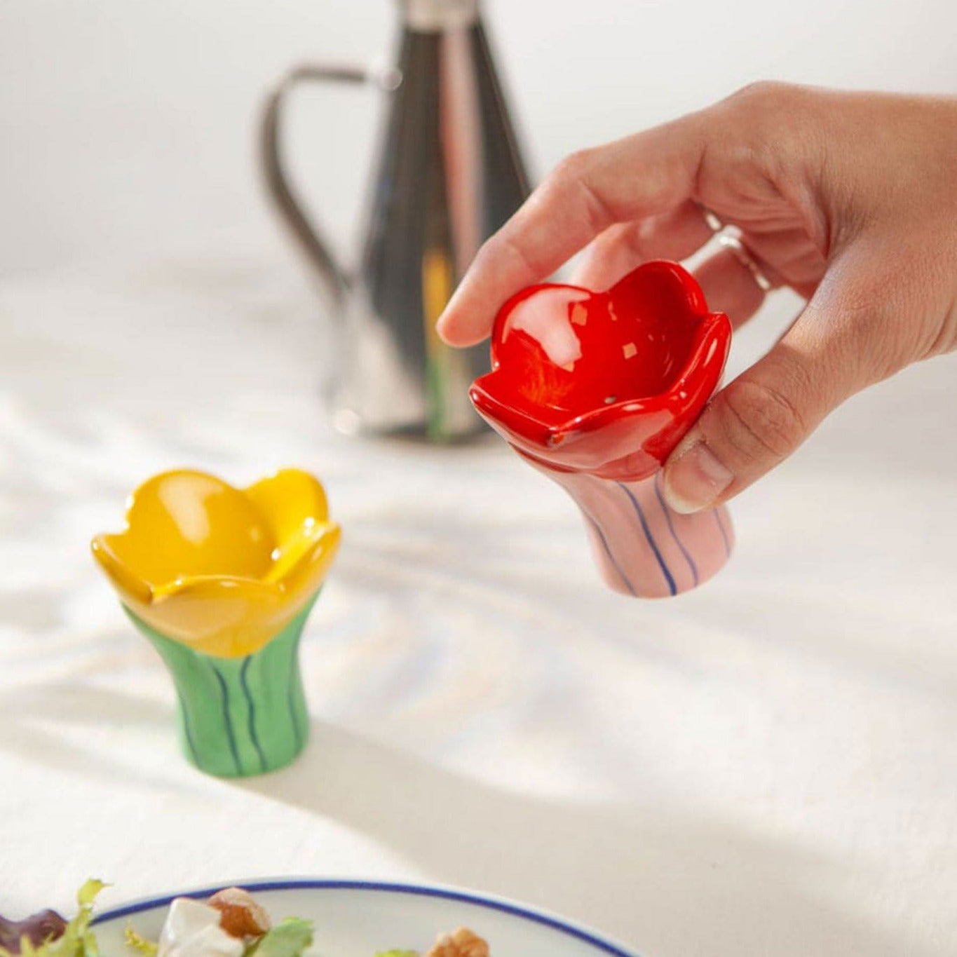 Bloom Tulip Salt and Pepper Shakers Boxed - Ceramic - Doiy