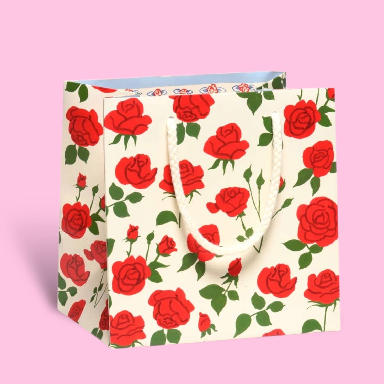 Blooming Roses Gift Bag - Small Floral - Gift Bag - Bags