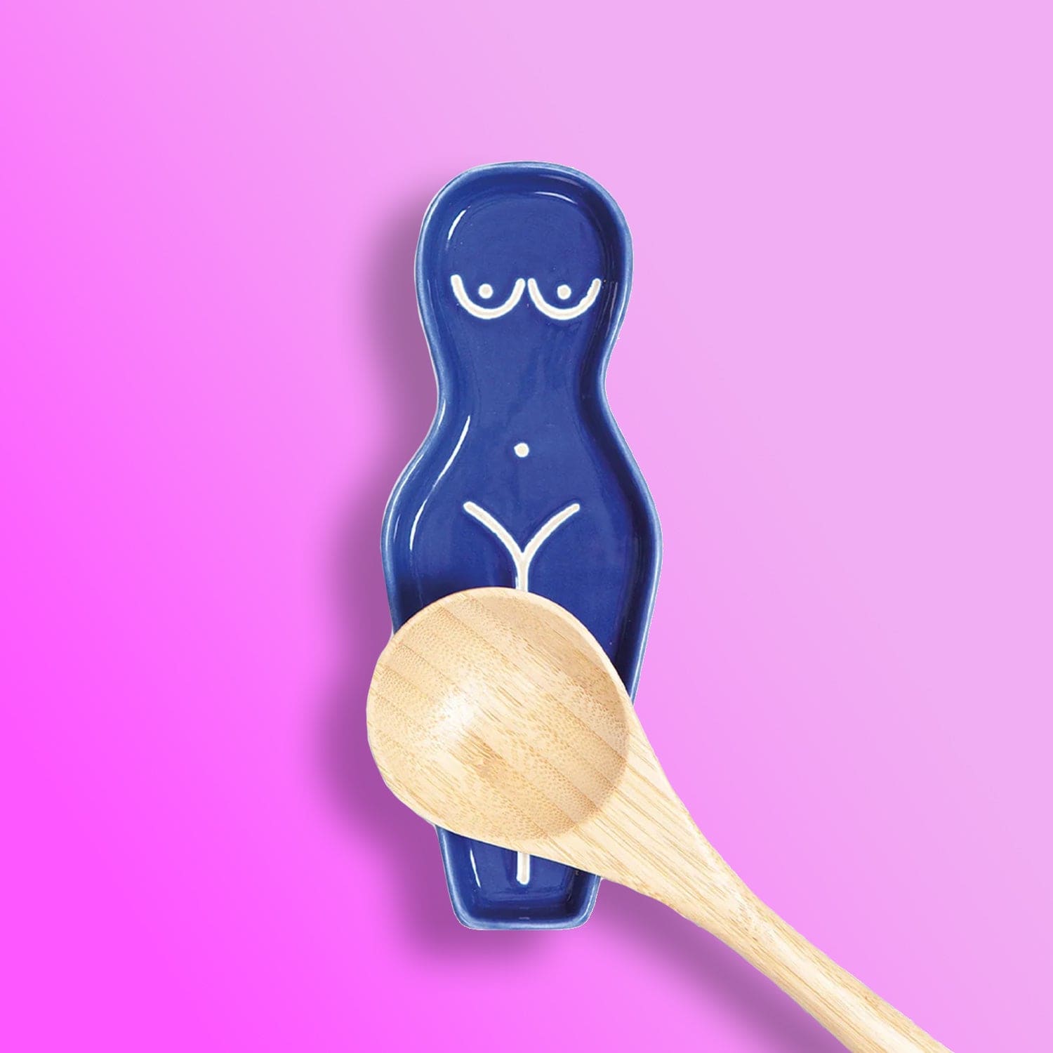 Body Spoon Rest - Blue 1222 - Blue - Ekpoct23 - Female Form